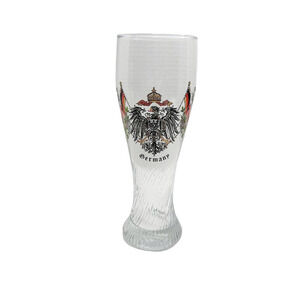 Deutschland Germany Large Pilsner Beer Glass Swirl 11.5 inches tall
